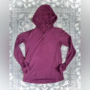 Lululemon Athletica Maroon Half-Zip Stabilizer 1/2 Zip Hoodie